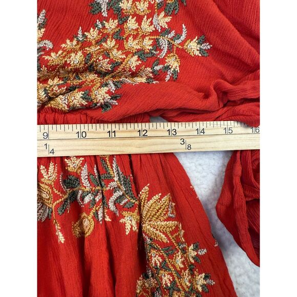 Free People Pretty‎ Pineapple Dress Wide Sleeve Kimono Cover Up Womens Size XS - Picture 8 of 8